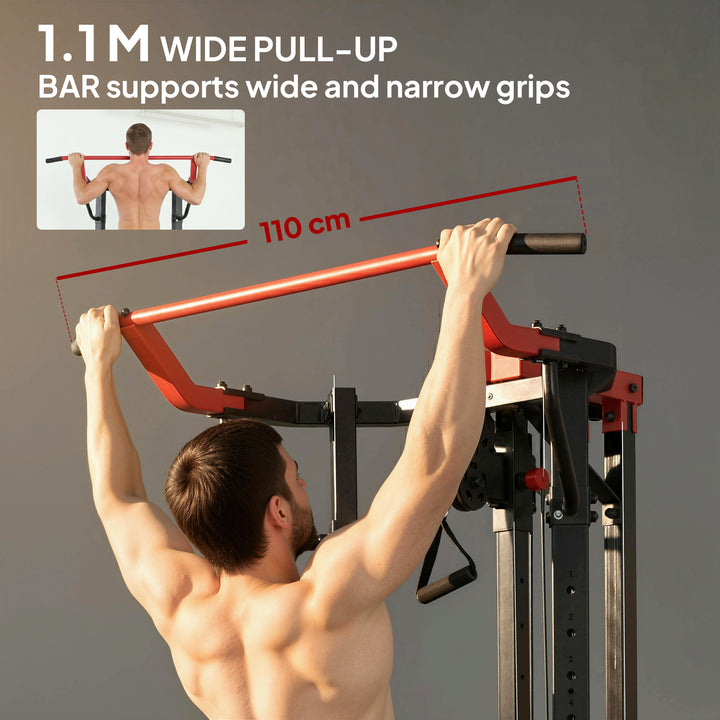 Power Tower with Lat Pull Down Machine, Pull Up Bar, Dip Station, Adju