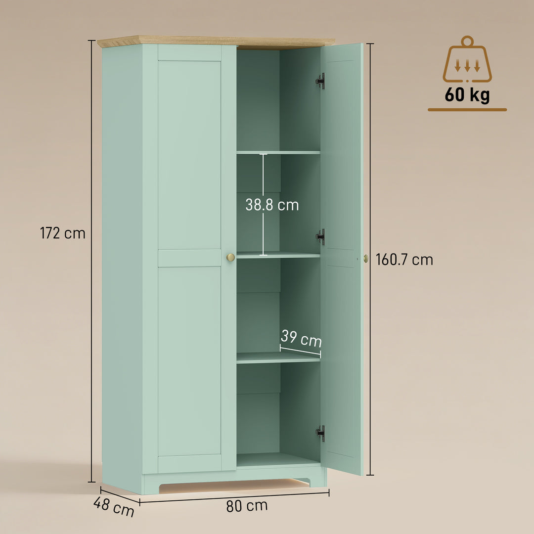 Kitchen Cupboard, 172cm Freestanding Storage Cabinet with Doors and Sh