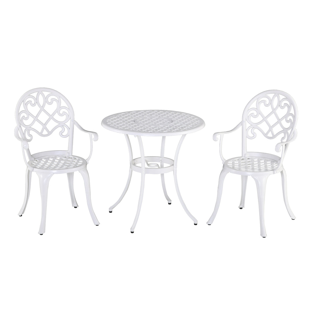 MCL Three-Piece Elegant Aluminium Garden Set - White