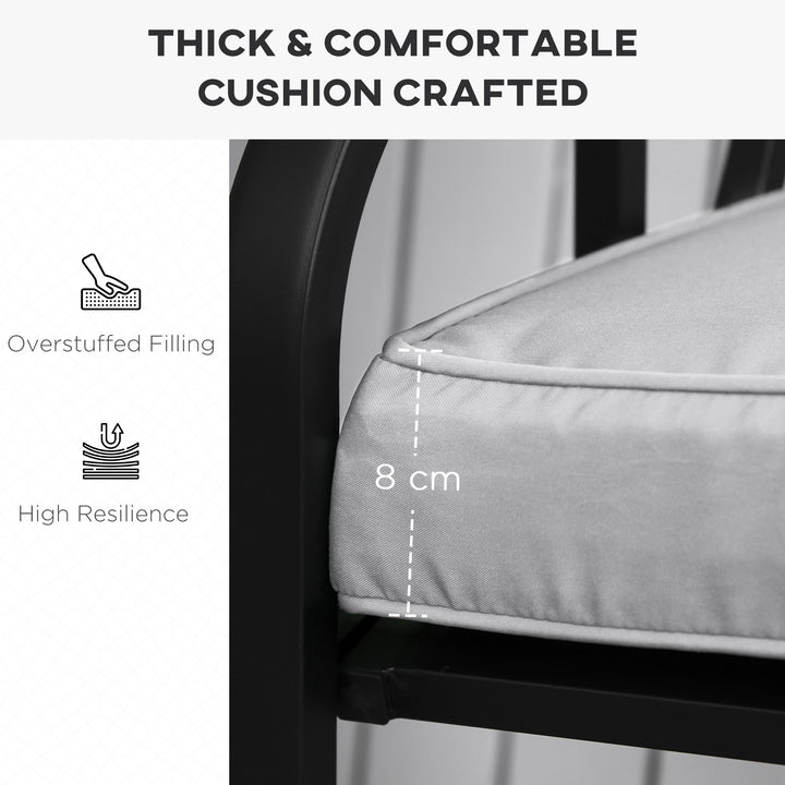 2 Seater Garden Bench Cushion -Light Grey