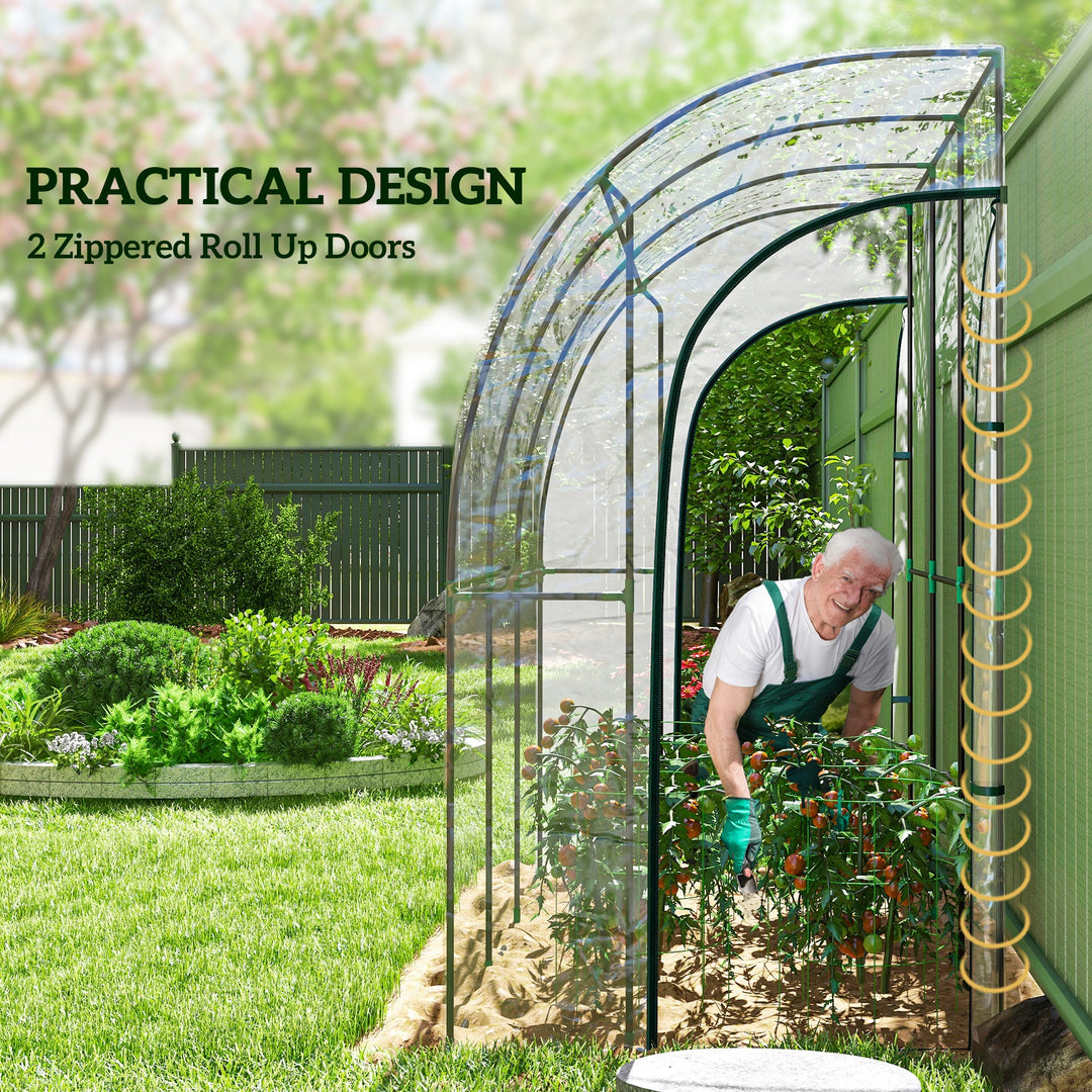 214cm x 118cm Walk-In Lean To Greenhouse, with Accessories