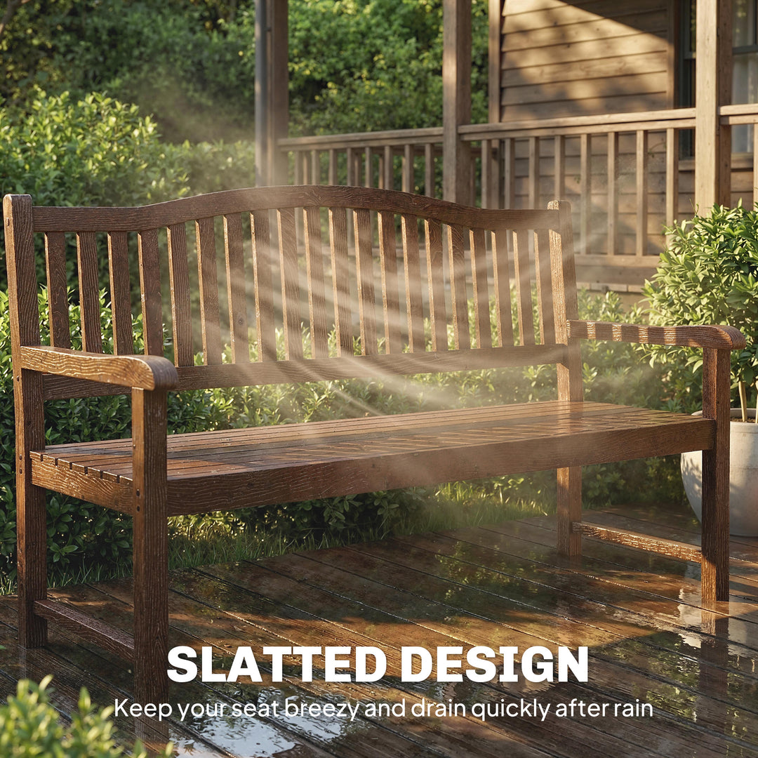 Garden Loveseat Bench, 2-3 Seater Outdoor Bench with Liftable Table an