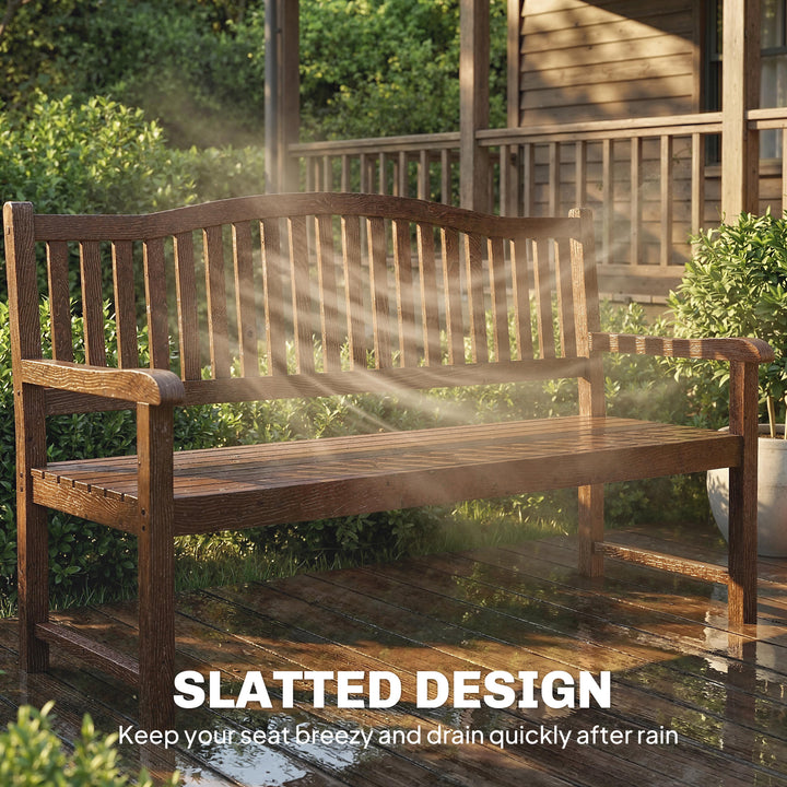 Garden Loveseat Bench, 2-3 Seater Outdoor Bench with Liftable Table an