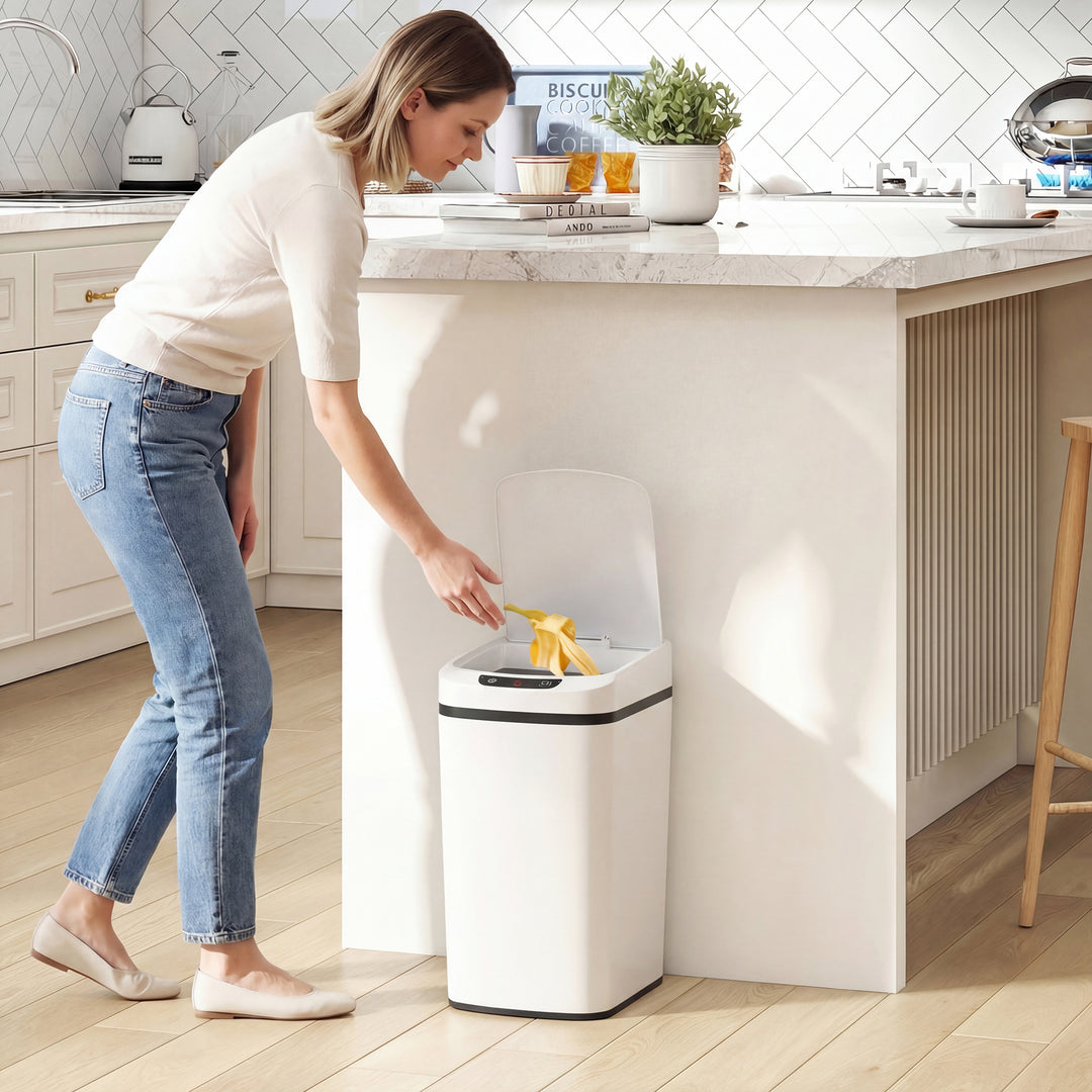 12L Sensor Bin, Automatic Touchless Motion Sensor Kitchen Bin with Fingerprint Resistant Stainless Steel