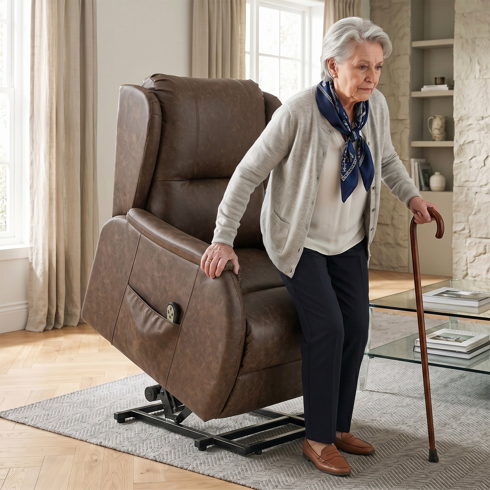 Power Lift Recliner Chair, Dual Motor Electric Lift Chair for Elderly 