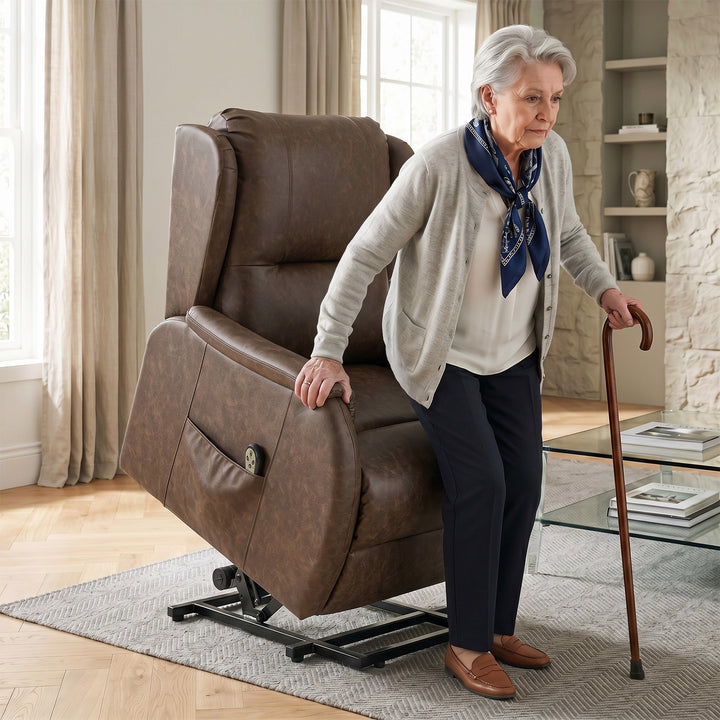 Power Lift Recliner Chair, Dual Motor Electric Lift Chair for Elderly 