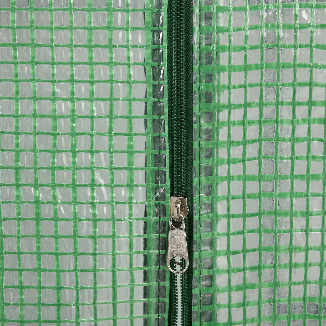 MCL Walk in Greenhouse with Shelves Steeple Green House for Garden Grow House Removable Cover 143x138x190cm, Green