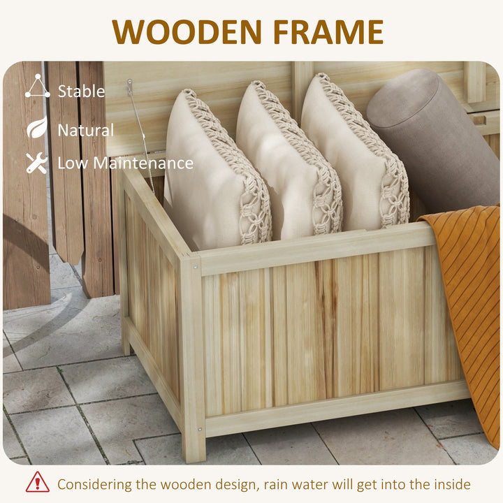 172 Litre Outdoor Storage Box, Wooden terrace Box Garden Storage Container