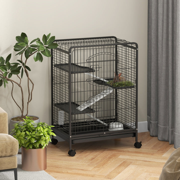 4 Levels Removable Small Animal Cage, 95cm - Black - view 2