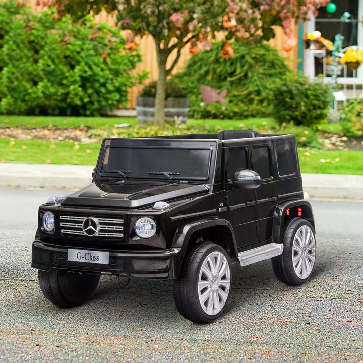 HOMCOM Compatible 12V Battery-powered Kids Electric Ride On Car Mercedes Benz G500 Toy w/ Parental Remote Control Music Lights MP3 Wheels | Aosom UK