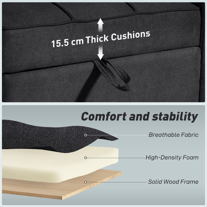 3-in-1 Single Sofa Bed, Convertible Sleeper Chair Bed