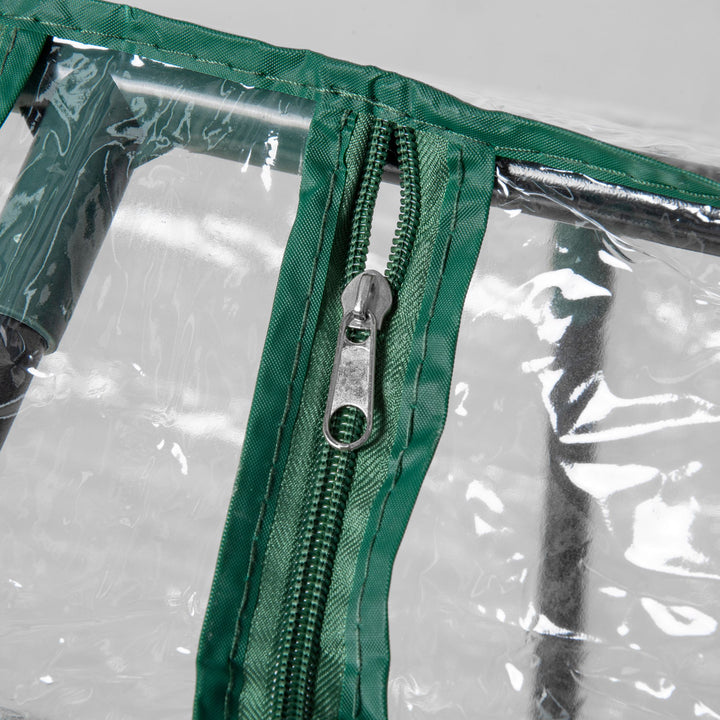 MCL Mini Greenhouse Portable Flower Planter Vegetable Grow House for Garden with Zipped Windows, 120 x 60 x 60 cm, Clear