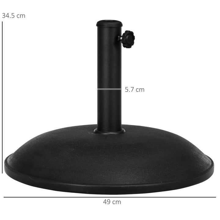 Heavy Duty Cement Parasol Base 20kg Round Patio Umbrella Stand Garden Outdoor Shade Holder for Dia. 35mm/38mm/48mm Poles