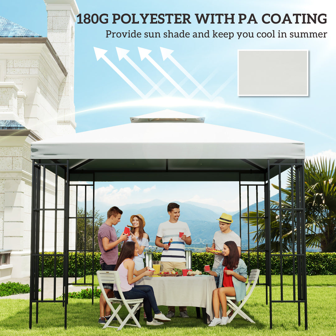 Gazebo Replacement Canopy 3x3 m-Cream White