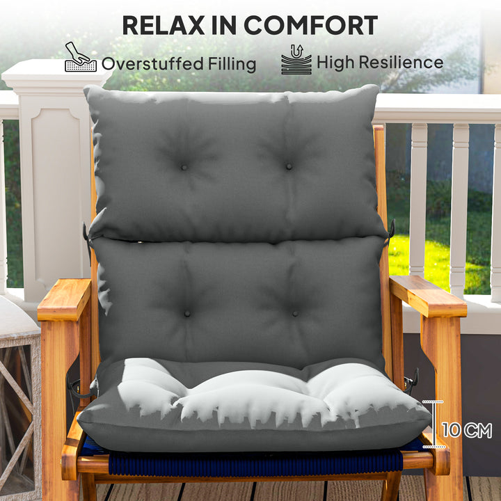 115 x 56cm Rocking Chair Padded Seat Cushion - Light Grey