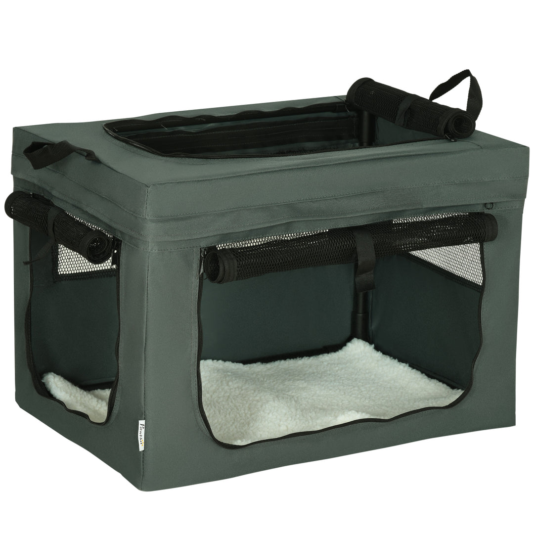 60cm Pet Carrier, with Cushion, for Miniature Dogs - Grey
