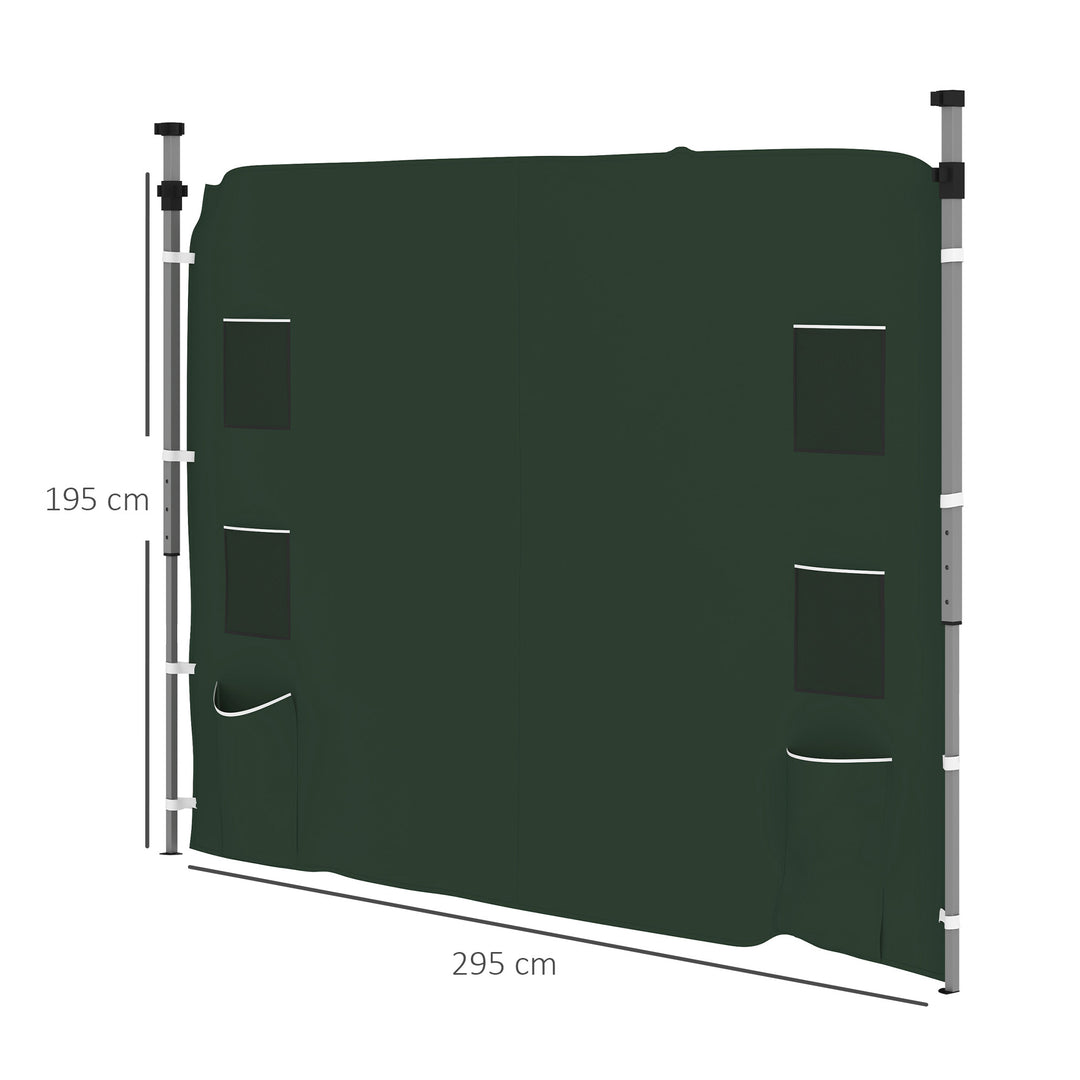 195 x 295cm Replacement Gazebo Sidewall - Green