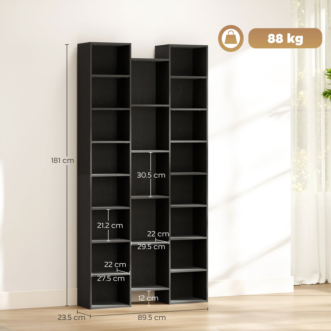 MCL 21-Compartment Bookshelf - Black