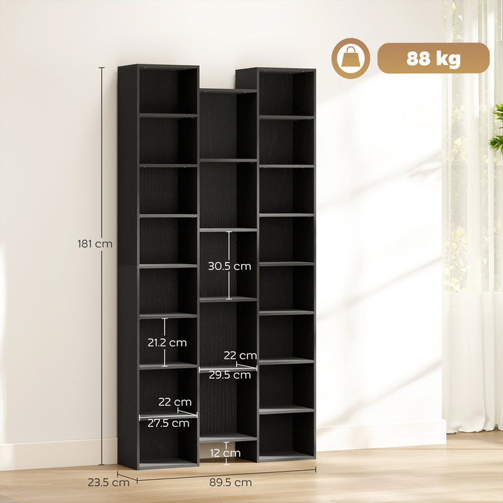 MCL 21-Compartment Bookshelf - Black