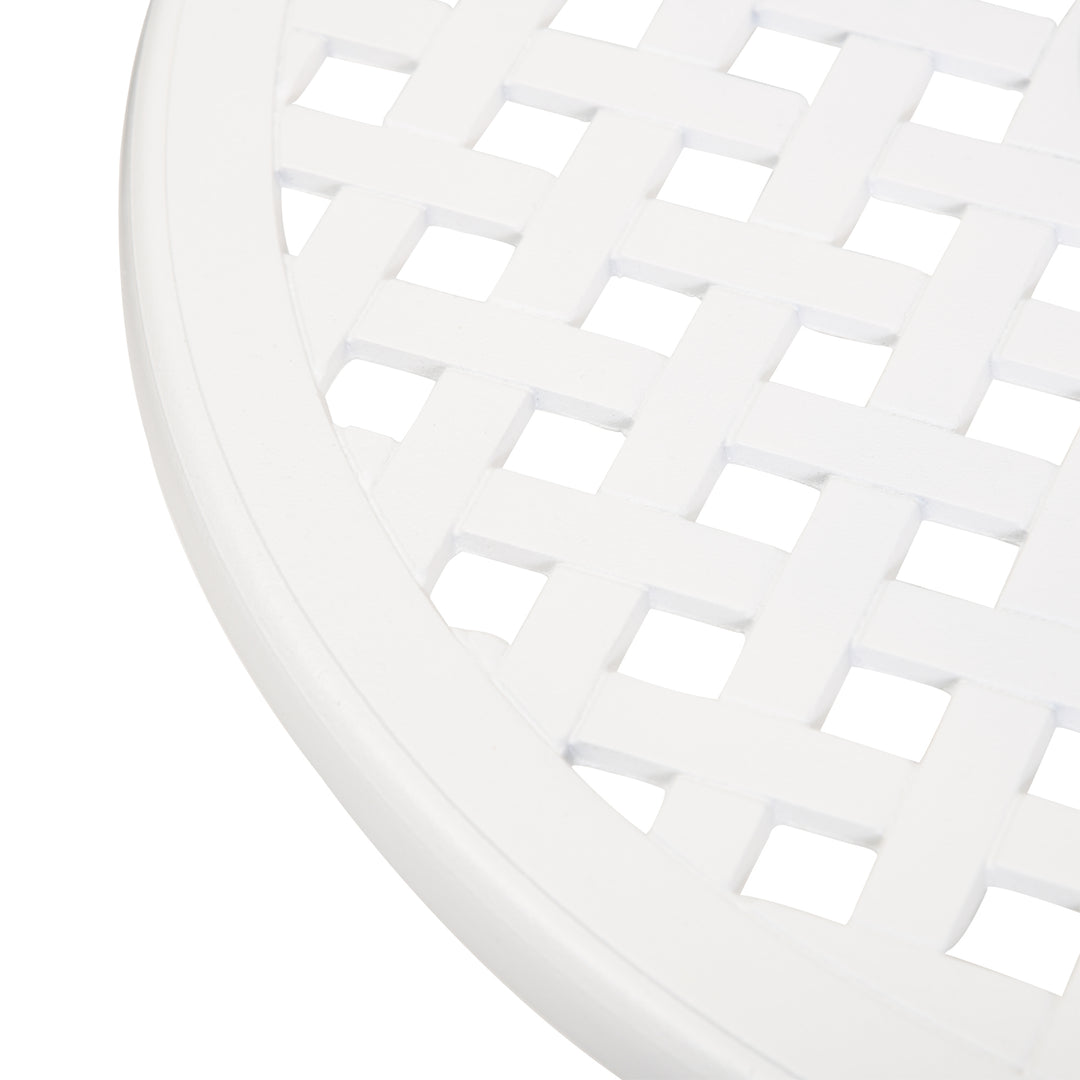 Three-Piece Elegant Aluminium Garden Set - White