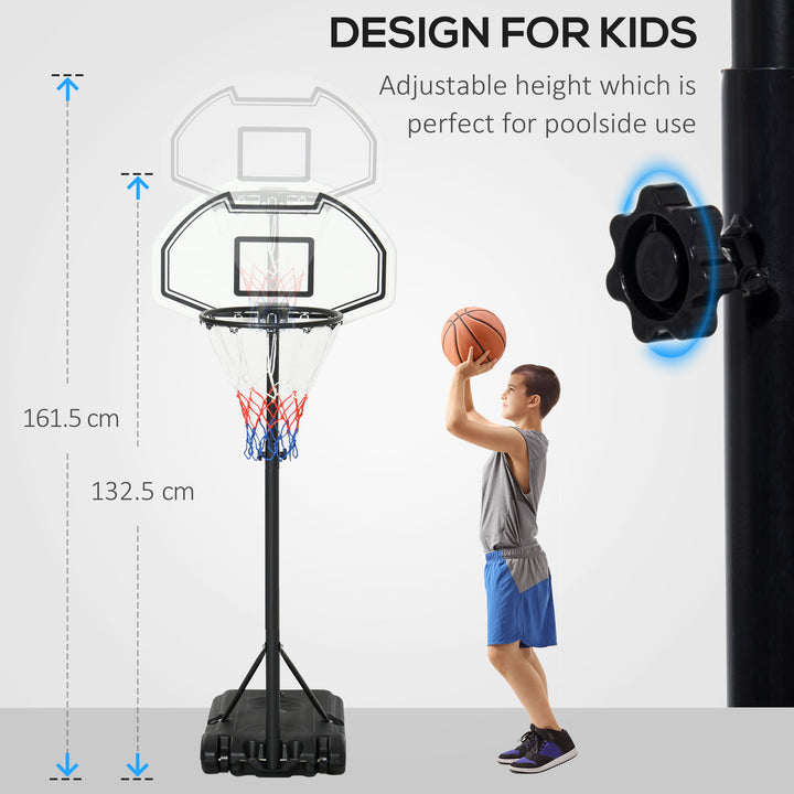 MCL 94-123cm Adjustable Height Basketball Hoop and Stand