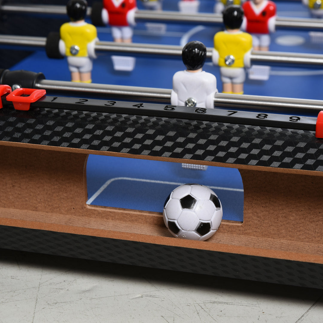 HOMCOM 2ft Foosball Table Football Game Table Arcades Competition Sized for Indoor, Game Room, Bars