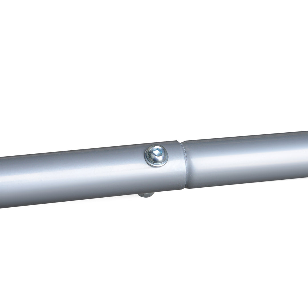 MCL Three Person Steel Outdoor Porch Swing Chair Bench with Canopy Cover - Black