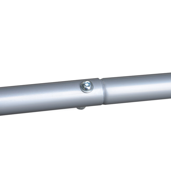 MCL Three Person Steel Outdoor Porch Swing Chair Bench with Canopy Cover - Black