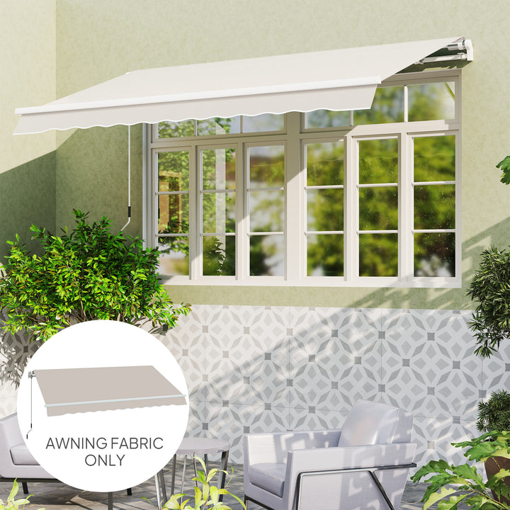 Awning Replacement Canopy, Water Resistant UPF 50+ Sun Shade Cover for 3 x 2.5 m Garden Awning (Fabric Only), Cream White