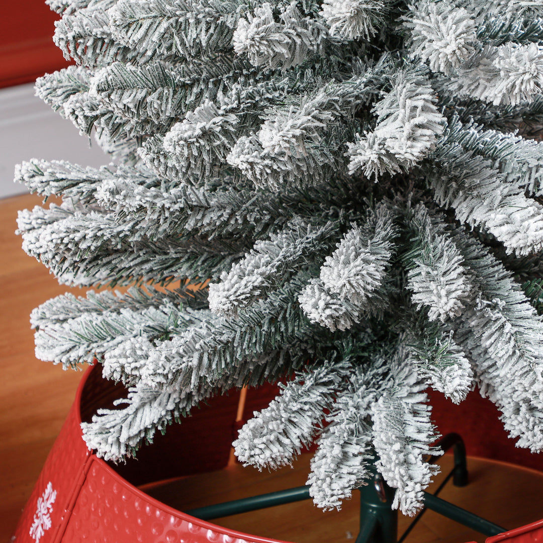5ft Artificial Snowy Pencil Christmas Tree - White