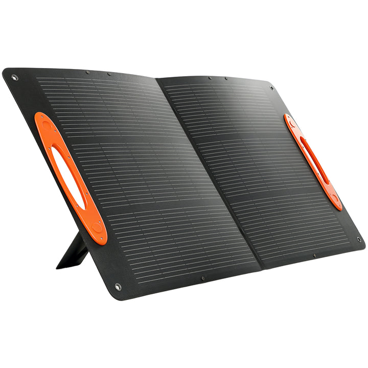 100W Portable Solar Panel, Foldable Solar Charger with USB-A & USB-C Fast Charging Output, IP67 Waterproof for Mobile Phone Power Bank Flashlight Fans Camping Backpacking Hiking