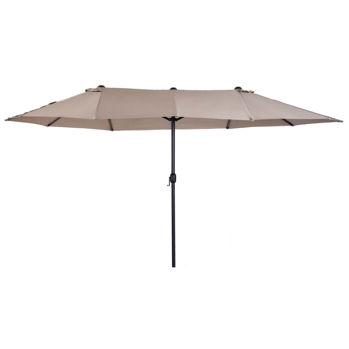 MCL 4.6m Double-Sided Patio Parasol Sun Umbrella-Tan