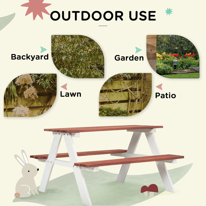 Kids Picnic Table, Wooden Table and Bench Set, Kids Garden Furniture f
