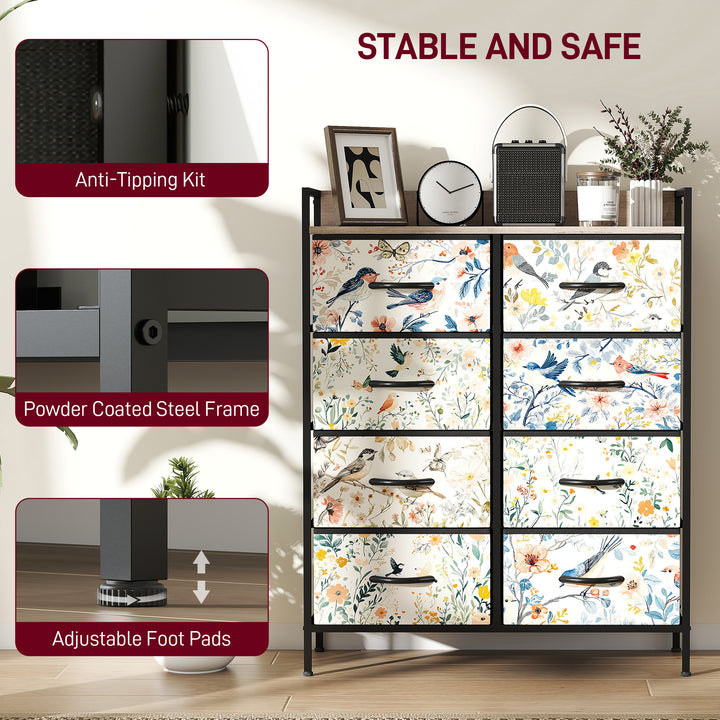 8-Drawer Chest of Drawers - White