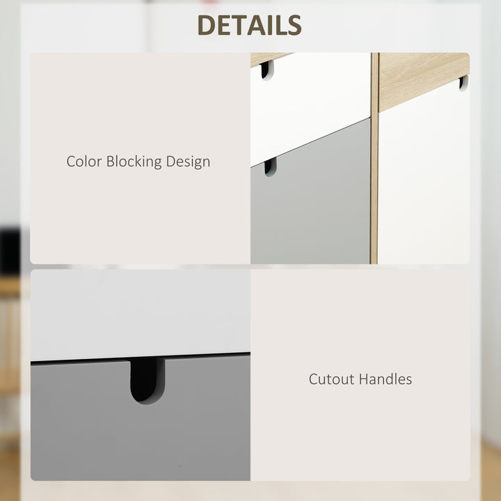 MCL Sideboard, Kitchen Storage Cabinet with Drawers and Door Cupboards for Dining Room, Living Room, Entryway,100W x 40D x 79.5Hcm, Multicoloured