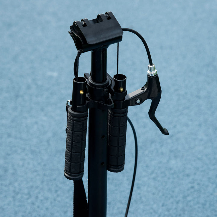 MCL One-click Folding Kick Scooter for 14+ w/ Adjustable Handlebar, Push Scooter with Kickstand, Dual Brake System, Shock Absorber, 200mm Wheels & ABEC-9 Bearings