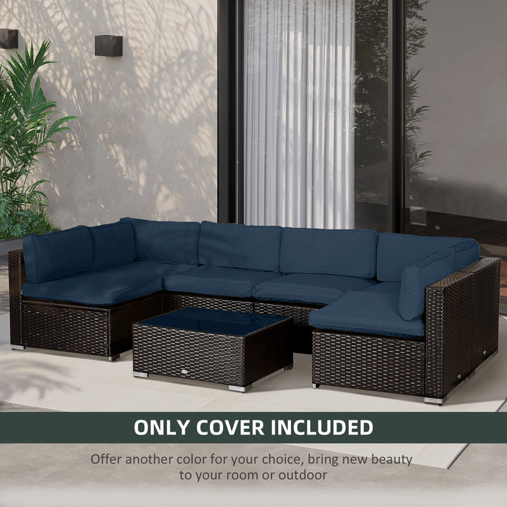 Set of 14 Mixed Cushion Covers - Blue