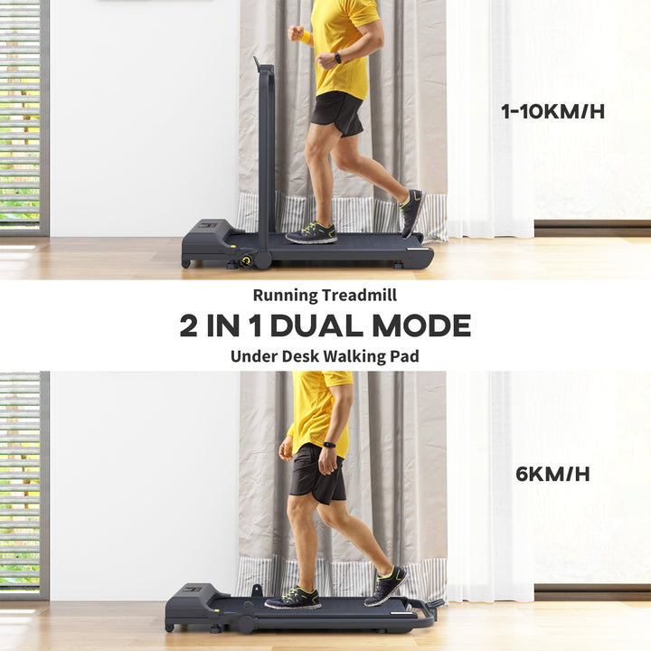 2.5HP Walking Pad Treadmill, Folding Under Desk Treadmill, Walking Machine, 1-10km/h, with Remote Control