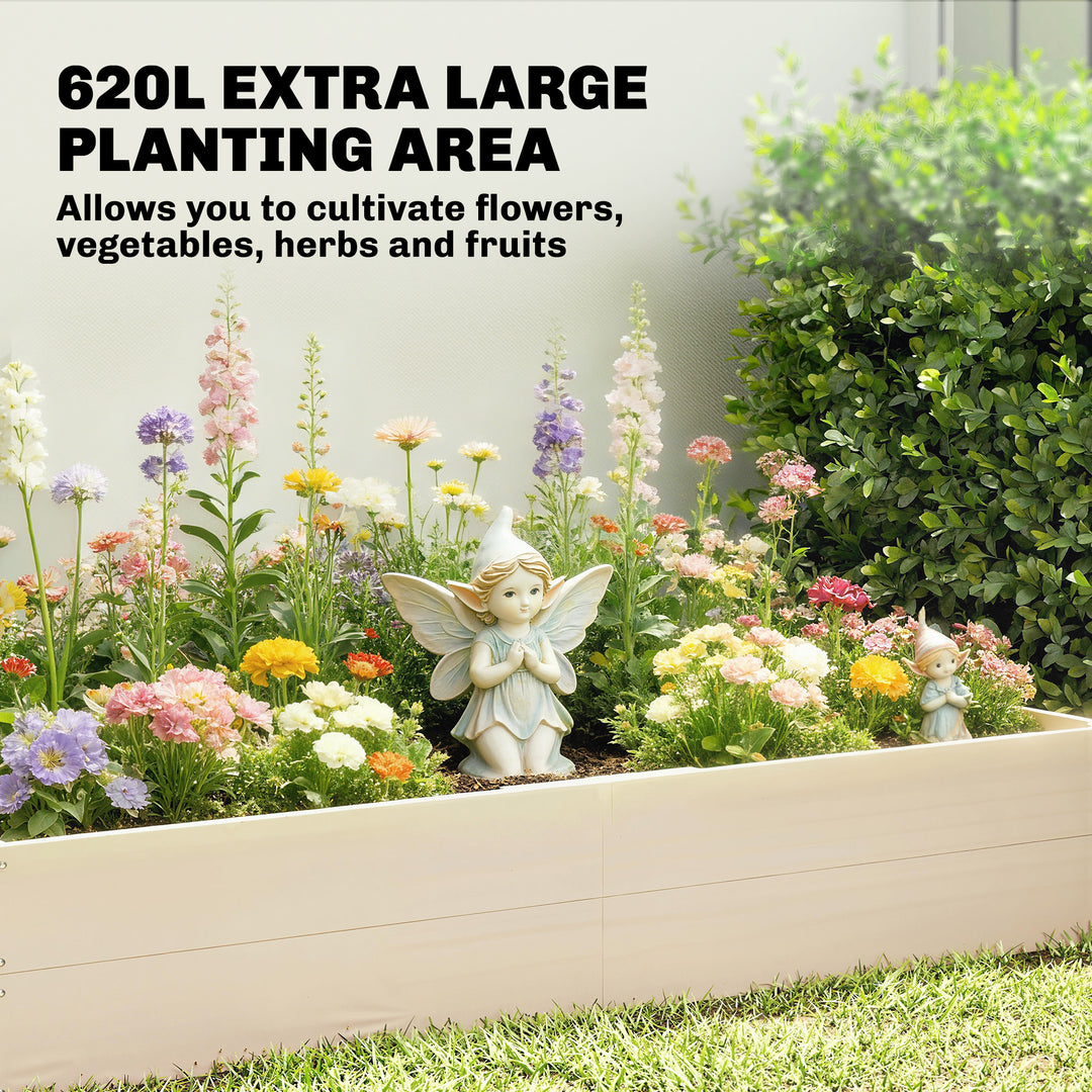 Wooden Raised Bed for Garden, 620L Extra Large Raised Garden Bed with 