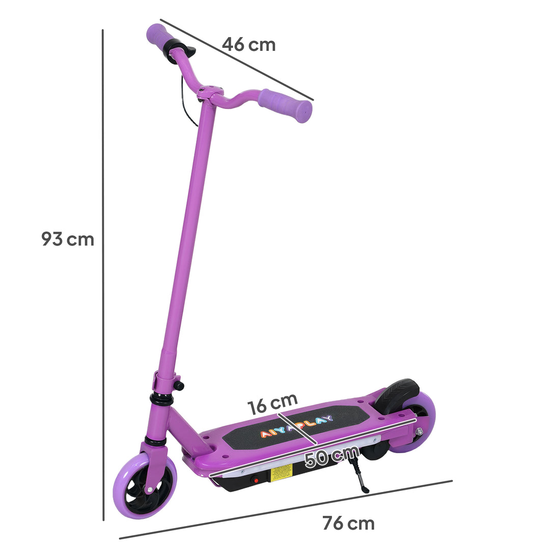 Electric Scooter for Ages 6-14, with Colourful Light and Electric Brake, Electric Scooter E Scooter, Up to 10 KM/H & 8 KM, Purple