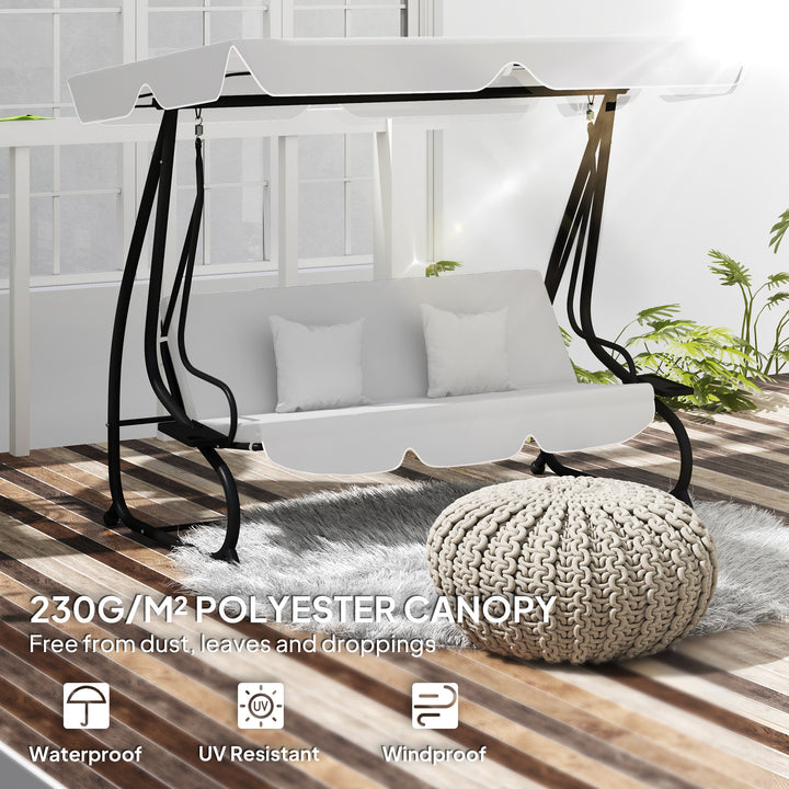 145 x 200Wcm Swing Chair Canopy Replacement - Light Grey