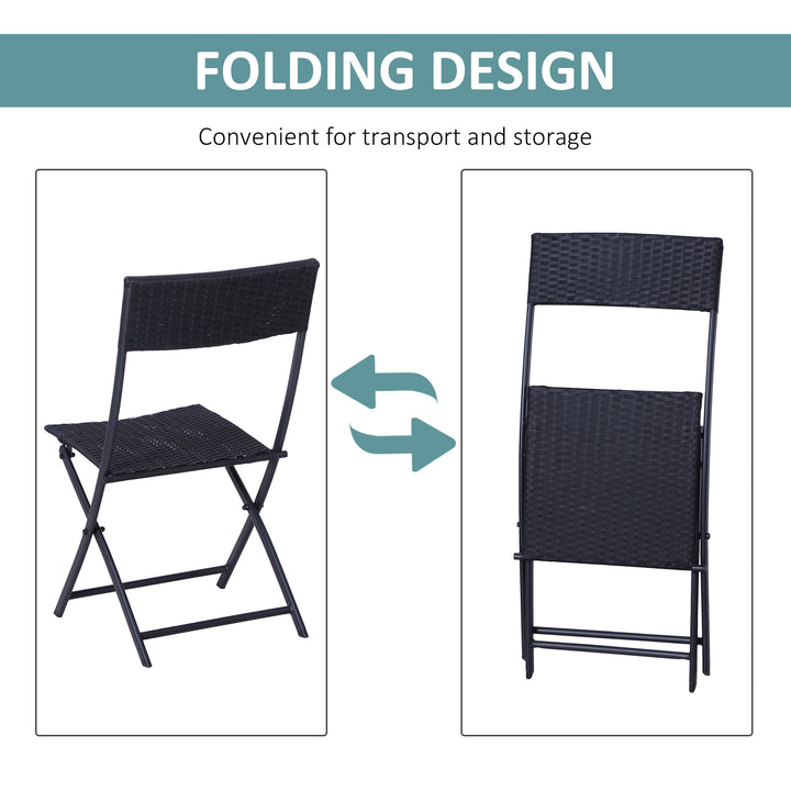2-Seater Rattan Furniture Set-Black