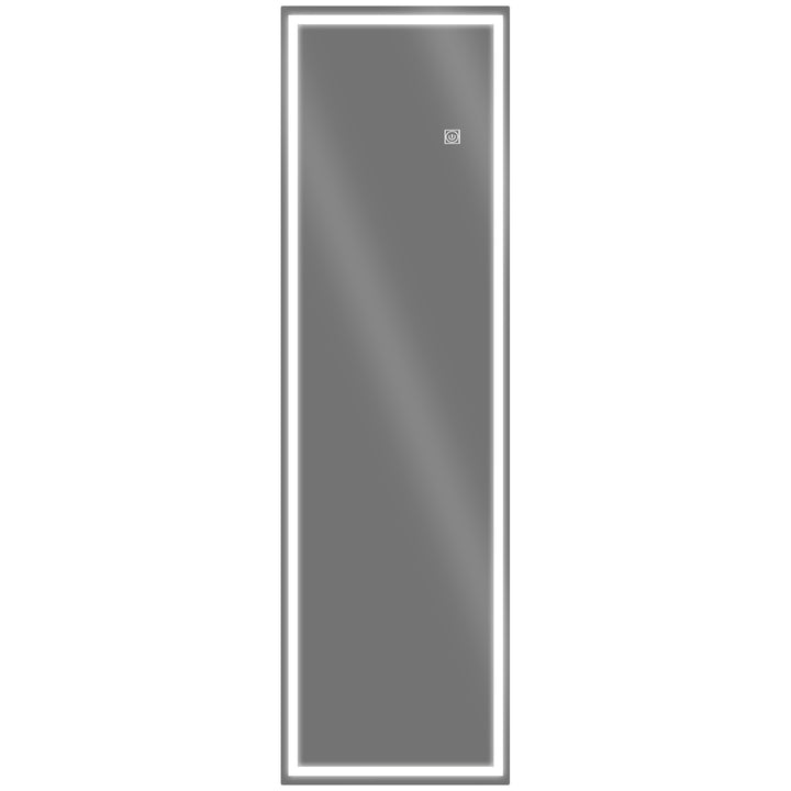 Dimming Full Length Mirror, 120 x 40cm Long Wall Mirror with 3 Colour LED, Smart Touch, Memory Function
