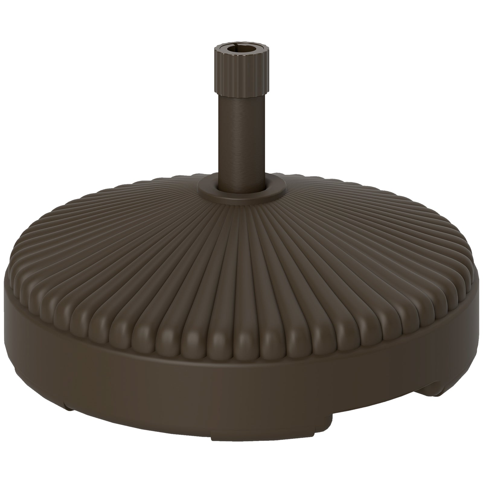 Garden Parasol Base Holder, 28kg Sand Filled, 23kg Water Filled, Sun Umbrella Base Outdoor Umbrella Stand Weight, Brown