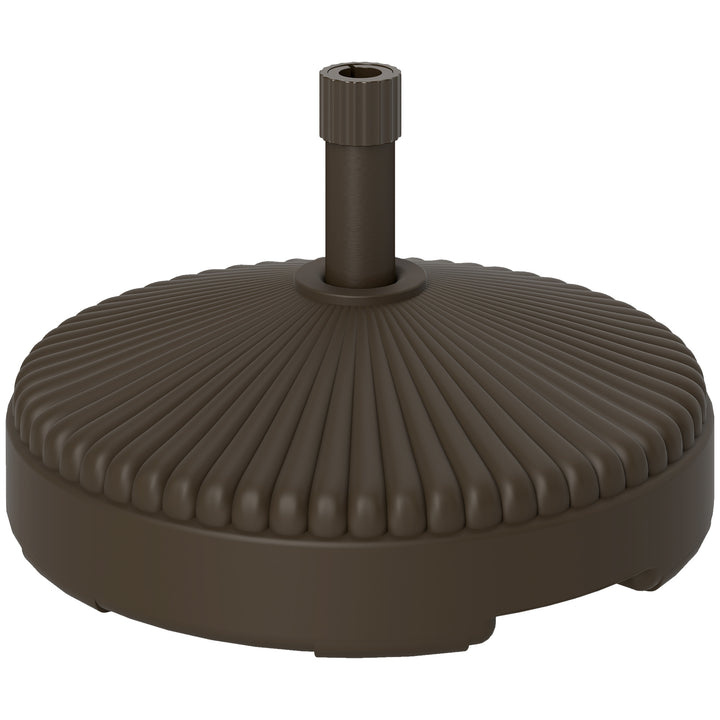 Garden Parasol Base Holder, 28kg Sand Filled, 23kg Water Filled, Sun Umbrella Base Outdoor Umbrella Stand Weight, Brown
