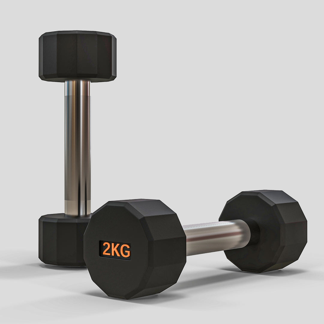 SPORTNOW Dumbbells Weights Set with 12-Sided Shape and Non-Slip Grip for Men Women Home Gym Workout, 2 x 2kg