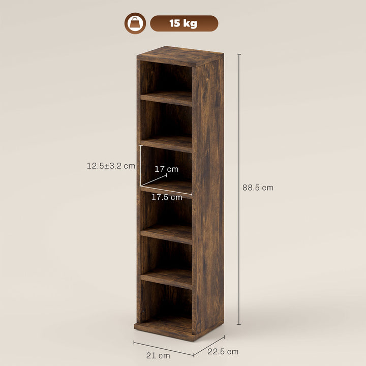 Set of Two 102 CD Storage Units - Mid Brown Wood-Effect