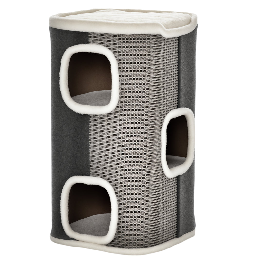 Cat Barrel Scratching Post Cat Tree for Indoor Cats Kitten Climbing Fr