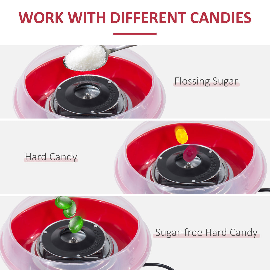 MCL Candy Floss Machine Electric Cotton Candy Maker Gadgetry 450W (Red)