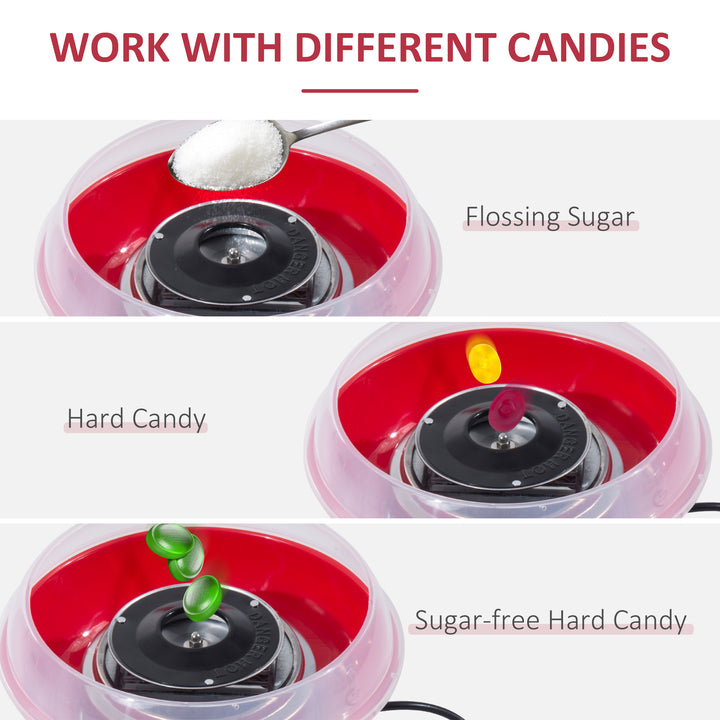 MCL Candy Floss Machine Electric Cotton Candy Maker Gadgetry 450W (Red)